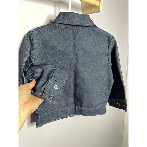 Vintage 80s Unisex Denim Jean Jacket Made in USA Size 4T - Picture 5 of 6